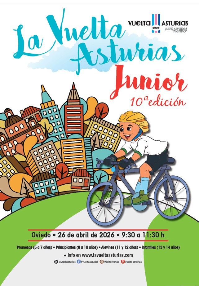 La Vuelta Asturias Junior 2026 Oviedo 26 abril prueba infantil ciclismo 10ª edición